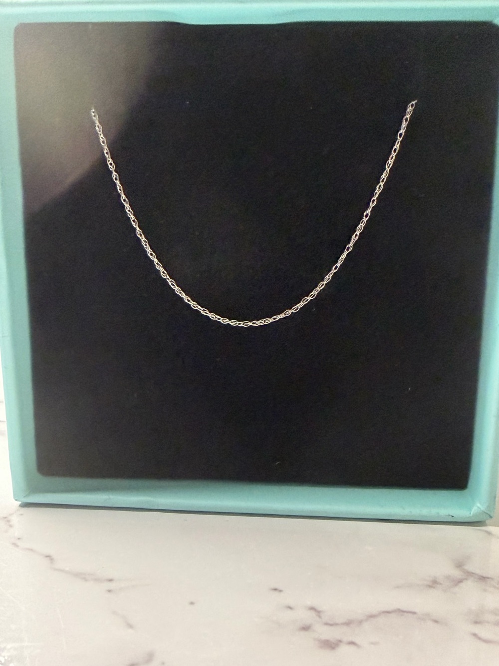 10k White Gold Chain (18”)